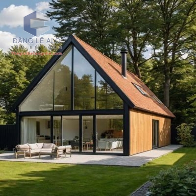 Bungalow mái dốc, hiên rộng tại Đà Nẵng - Tư vấn bản vẽ, thi công nhanh